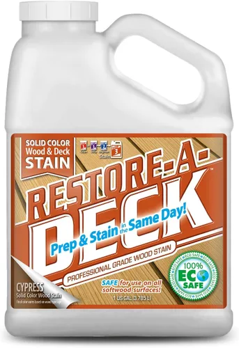 Miniatura 9 de Restore-A-Deck - Tinte de color sólido para cubiertas y madera exterior (1 galón, blanco clásico)
