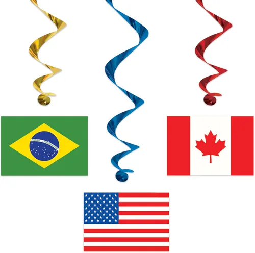 Miniatura 4 de Remolinos de bandera internacional (5/paquete)