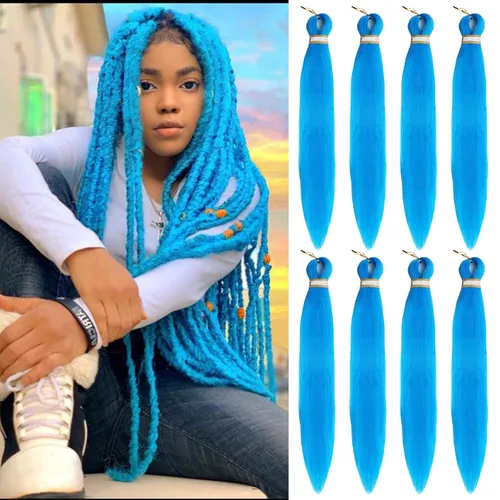 Miniatura 47 de Beyond Beauty - Trenzas preestiradas de cabello profesional sin picazón, ajuste de agua caliente, fibra sintética, textura Yaki, extensiones