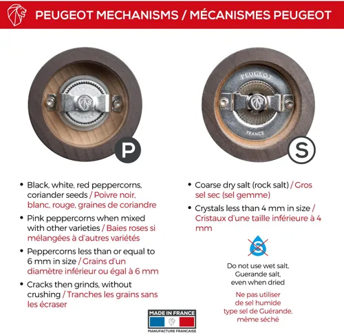 Miniatura 3 de Peugeot set de molinillos de sal y pimienta Paris u'Select, 7", Chocolate