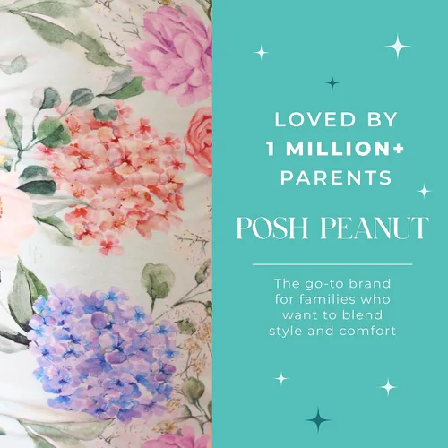 Miniatura 80 de Posh Peanut Pijamas para niñas, suaves, de viscosa de bambú para niños, pijamas a juego de manga larga para niñas