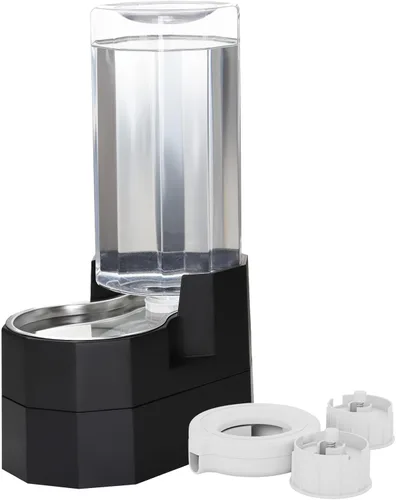 Miniatura 14 de Sfozstra Dispensador Automático de Agua para Mascotas: Cuenco de Agua de Acero Inoxidable Blanco por Gravedad de 8L - con Cepillo Especializado