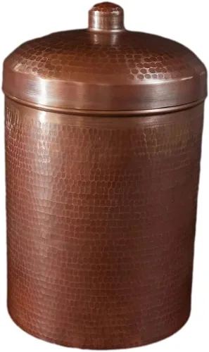 Miniatura 6 de Sertodo Copper Recipiente de compost de cocina Calibre pesado, martillado a mano, 100% cobre puro, elegante y sostenible