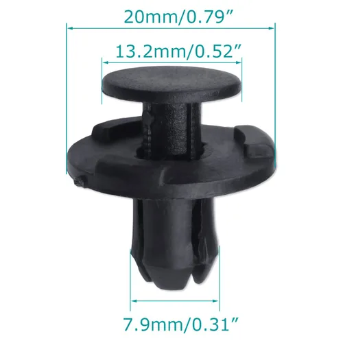 Miniatura 3 de Lantee 50 clips de empuje para guardabarros para parachoques de capó 01553-05323 para Nissan Sentra Rogue Murano Maxima Frontier Armada Altima 350Z