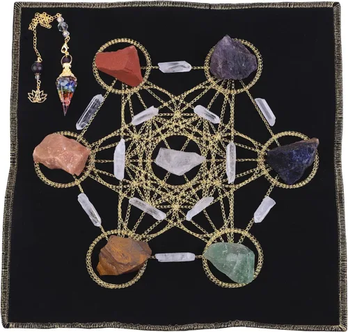 Miniatura 25 de Rockcloud Kit de meditación de tótem de piedra curativa para principiantes, adivinación, suministros de altar wicca, decoración del hogar, amatista