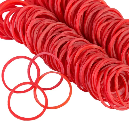 Miniatura 2 de 500 bandas de goma rojas de 1.5 pulgadas, bandas elásticas de goma de uso general, bandas elásticas resistentes para el hogar, oficina, escuela