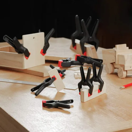 Miniatura 4 de WORKPRO Juego de abrazaderas de resorte de nailon de 16 piezas, 4 piezas de 6-1/2 pulgadas, 6 piezas de 4-1/2 pulgadas, 6 piezas de 3-3/8 pulgadas