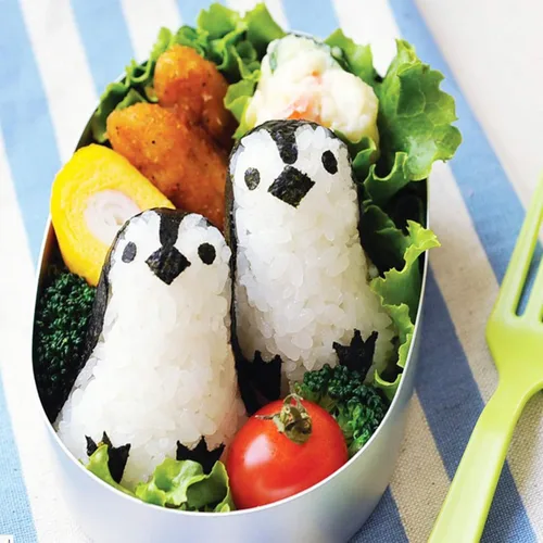 Miniatura 3 de Kit de fabricación de sushi, moldes de bolas de arroz, accesorios Bento, cortadores de sándwich para niños, herramientas de cocina para comidas