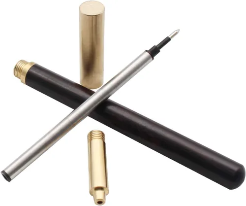 Miniatura 4 de Gullor Bolígrafo de madera creativa con tapa de bolígrafo de latón (WR-A2861), negro Negro (Black Wood)