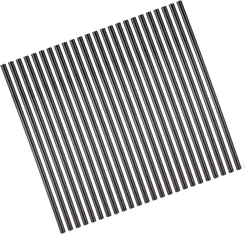 Miniatura 9 de Pajitas rectas de metal reutilizables azules, 100 unidades a granel (8.5 pulgadas de largo, azul-100 piezas rectas)