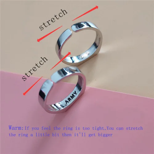 Miniatura 2 de Dolpind Anillo Kpop para fanáticos de joyería, mercancía Suga Jungkook Jimin V Rap Jhope Jin Army regalos para mujeres y hombres