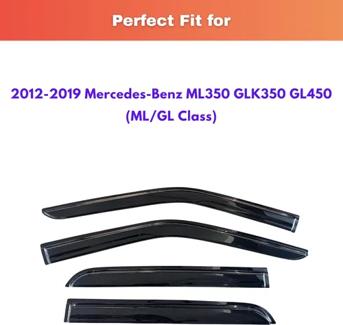 Miniatura 619 de KPY Visor de ventana compatible con Kia Soul 2009-2013, Protector contra lluvia de 4 unidades, deflectores de ventilación de ventana lateral