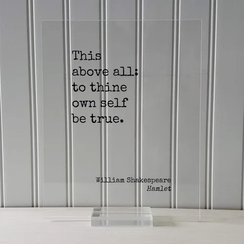 Miniatura 3 de William Shakespeare - Floating Quote - Hamlet - This above all: to thine own self be true - Quote Art Print - Be true to yourself