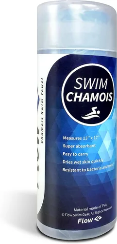 Miniatura 2 de Flow Swim Chamois - Toalla de secado rápido para natación, buceo, triatlones y otros deportes acuáticos (aguamarina)