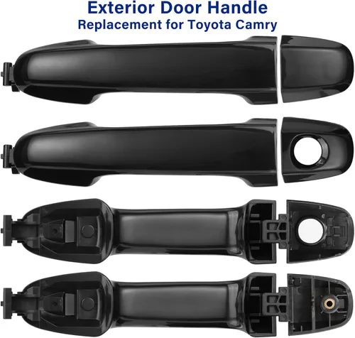 Miniatura 3 de 4 piezas de juego de manijas de puerta exterior, compatible con Toyota Camry 2012-2017, lado izquierdo y derecho delantero y trasero del conductor