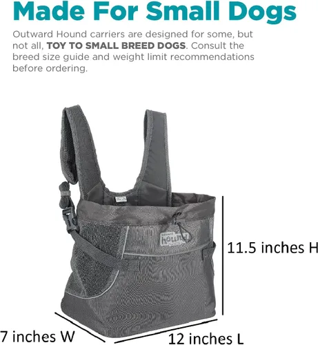 Miniatura 8 de Outward Hound PupPak - Transportador delantero para perro, pequeño, gris, mochila para mascotas de senderismo y campamento manos libres