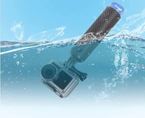 Miniatura 3 de Soporte de mango flotante impermeable compatible con GoPro Hero 11 10 9 8 7 6 5 Max Session 4 3+ Fusion DJI Osmo Action Cámaras, azul