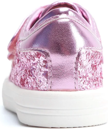 Miniatura 7 de Felix & Flora Zapatos deportivos para correr para niñas y niños pequeños, zapatos deportivos de princesa casuales con purpurina.