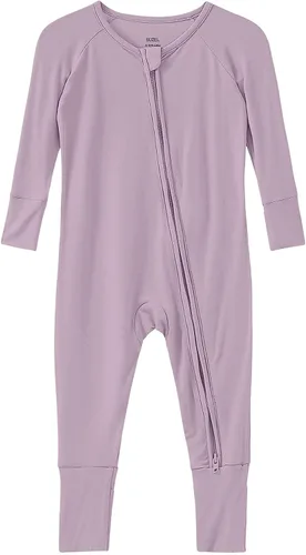 Miniatura 39 de Pijama de viscosa de bambú sin pies para niños y niñas, pijamas con cremallera para dormir y jugar, mameluco - 0-24 meses