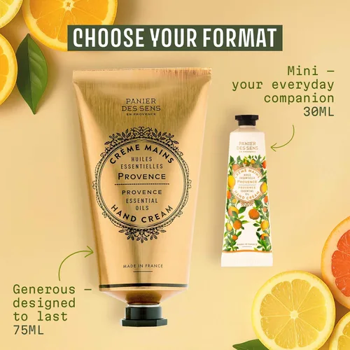 Miniatura 6 de Panier des Sens - Pequeña Crema de Manos para Manos Secas Agrietadas - Loción Mini de Manos para Piel Seca de Provenza - Con Mantequilla de Karité