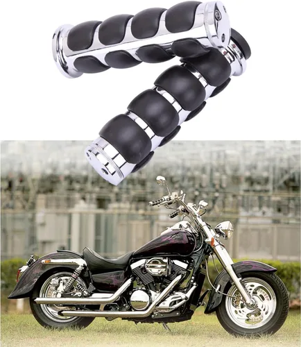 Miniatura 10 de DREAMIZER 25.4MM Motorcycle Handlebar Grips 1 inch Compatible with Honda Shadow Spirit 750 Valkyrie Fury VTX1300 VTX1800 VT400 VT750 VT1100 - Smooth