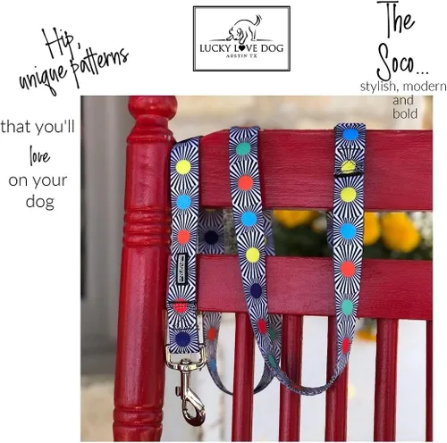 Miniatura 35 de Lucky Love Dog - Collar de perro ajustable con hebilla de fácil clic para los grandes, duradero y cómodo para perros machos y hembras, collar