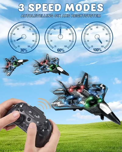 Miniatura 4 de Drones para niños con forma de avión a control remoto, avión de control remoto, aviones para niños y niñas, drones helicópteros con luces LED