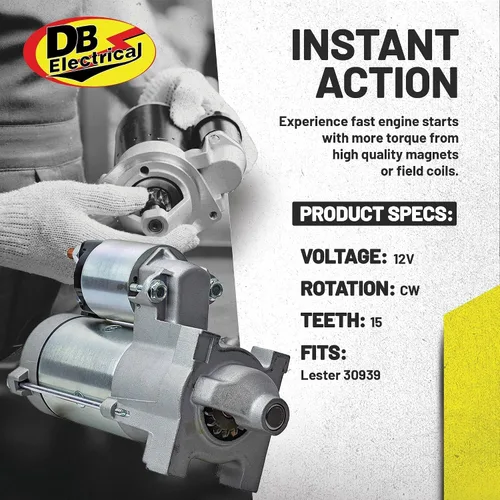 Miniatura 3 de DB Electrical Arrancador 410-22084 compatible con/reemplazo para tractores Briggs & Stratton 593486, 797722