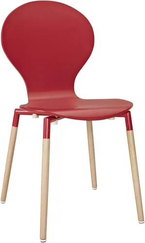 Miniatura 8 de Modway Path Mid-Century Modern - Dos sillas de cocina y comedor en color blanco