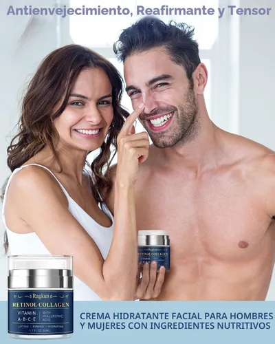Miniatura 8 de Ragkun Crema de retinol para la cara, cremas de colágeno para el cuello para tensar y reafirmar, hidratante facial antienvejecimiento de día y noche