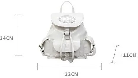 Miniatura 4 de Linda mochila estética bolsa de hombro - Mochila Kawaii Mini Mochila Daypack Coquette Harajuku Cutecore Bookbag Monedero, Beige, Mediana, Linda