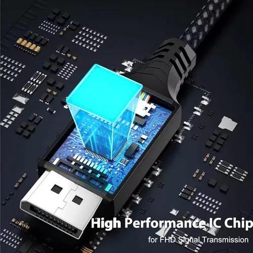 Miniatura 6 de Cable USB C a Displayport de 6 pies, DP 1.4 con 8K @60Hz 4K @120Hz 2K @240Hz 1080P @280Hz, USBC (Thunderbolt 3/4/5) a puerto de pantalla 32.4Gbps