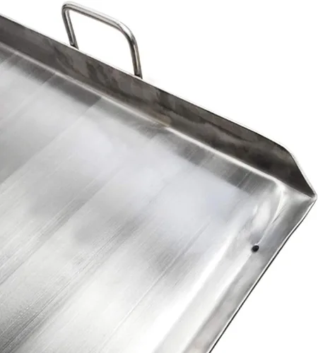 Miniatura 3 de Parrilla superior de acero inoxidable HD de 36 x 20 pulgadas con parte superior plana para estufa de triple quemador, parte inferior de costilla