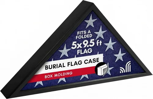 Miniatura 9 de Americanflat Vitrina grande de bandera – Se adapta a banderas de entierro plegadas de 5 x 9.5 pies – Colección Silhouette – Caja de exhibición