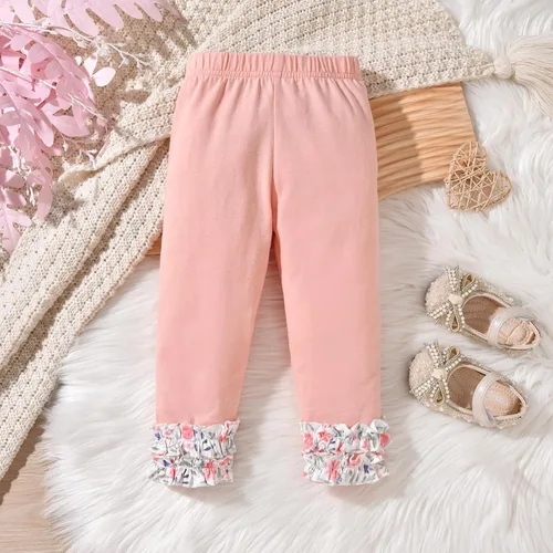 Miniatura 6 de HINTINA Conjunto de ropa de 2 piezas para niña pequeña con volantes y manga larga