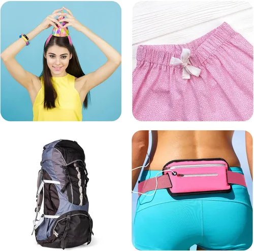 Miniatura 3 de WILLBOND 12 rollos de banda elástica colorida plegable, cordón elástico resistente, banda plana tejida para costura, manualidades, DIY, puños