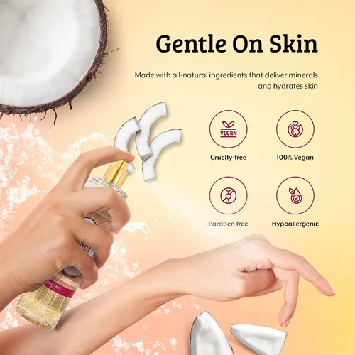 Miniatura 5 de Lujosa bruma corporal de coco con fragancia fina, regalos perfumados de lujo cálidos y acogedores para mujeres, botella de spray de bruma fina de 8