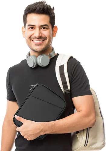 Miniatura 4 de Funda acolchada para tablet de 8 a 9 pulgadas, bolsa de viaje acolchada para Galaxy Tab A9 8.7/Tab A 8.4/Fire HD 8, estilo cartera con bolsillo