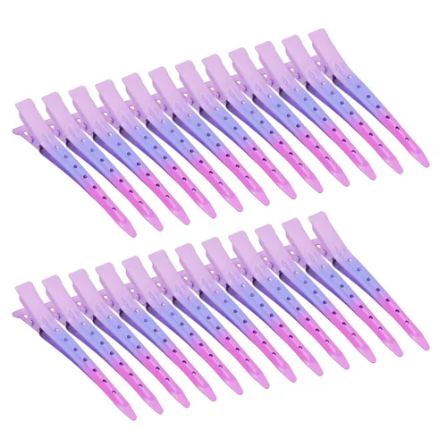 Miniatura 9 de 24 Paquetes de Pinzas Pico de Pato, Bantoye 2.75 Pulgadas Pinzas de Cocodrilo Rizadoras de Metal Antioxidante con Agujeros para Peinado del Cabello