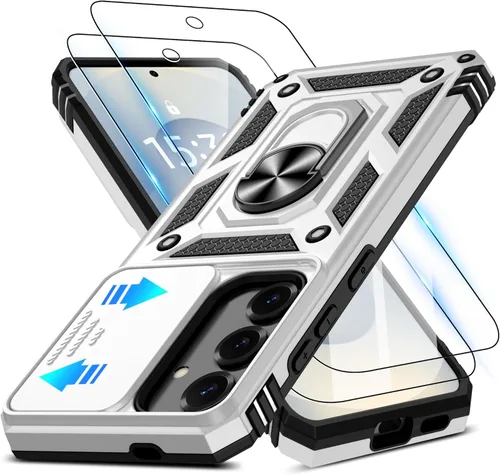 Miniatura 31 de ATUMP Funda para OnePlus Nord N200 5G con protector de pantalla HD con cubierta para cámara deslizante, soporte de anillo de rotación de 360°