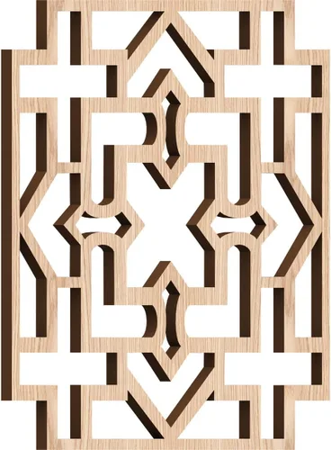 Wise Paneles decorativos de madera con calado, extra pequeños, 7 3/8 pulgadas de ancho x 7 3/8 pulgadas de alto x 1/4 pulgadas de alto, roble rojo
