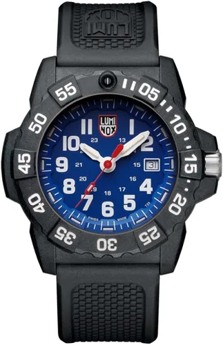 Luminox Navy Seal - Reloj azul para hombre serie XS35033500 resistente al agua de 6562ft caja y correa de carbono ligeras visibilidad nocturna