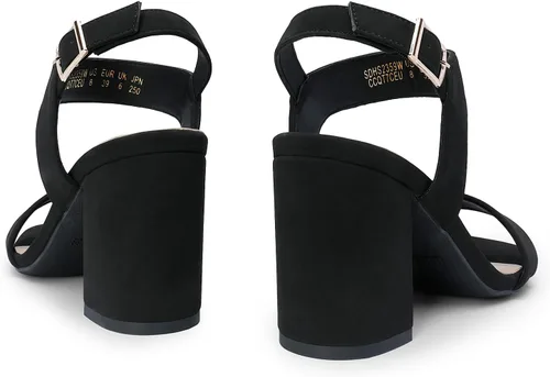 Miniatura 5 de DREAM PAIRS Sandalias de tacón alto y grueso para mujer, con puntera cuadrada, correa en el tobillo, cómodas sandalias