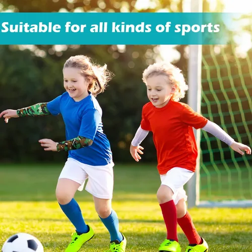 Miniatura 2 de Xuhal 10 Pairs Arm Sleeves for Kids Baseball UV Sun Protection Cooling Arm Sleeves Boys Football Basketball