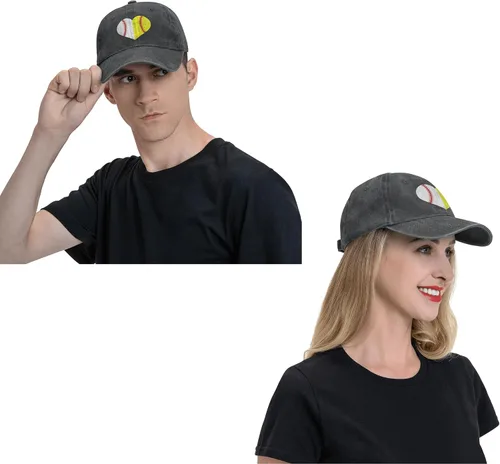 Miniatura 6 de Waldeal Sombrero de bola de corazón para mujer, gorra de sóftbol bordada ajustable para mamá, béisbol y mamá