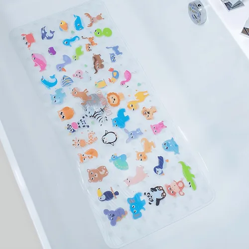 Miniatura 16 de BEEHOMEE Tapetes de baño para bañera para niños, bebés y niños pequeños - Grandes tapetes antideslizantes de dibujos animados para baño, bañera
