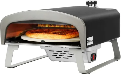 Miniatura 6 de Horno de pizza a gas con piedra giratoria automática, horno portátil de gas propano para cocinar al aire libre, cocina, patio, fiesta, playa