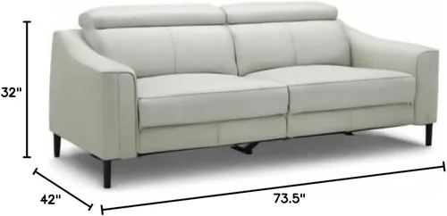 Miniatura 2 de Limari Home Felixen Collection - Juego de sofá de cuero moderno, sofá biplaza y sillón de 3 piezas con reclinadores eléctricos y reposacabezas