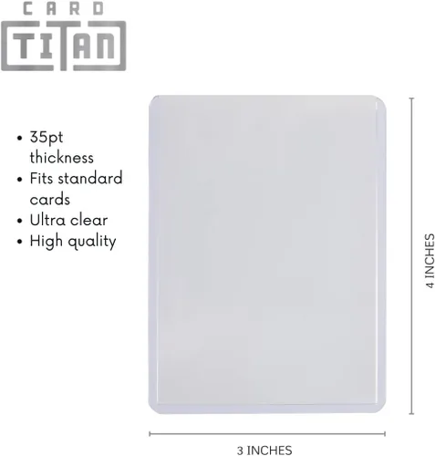 Miniatura 5 de CARD TITAN PRO - Cargadores superiores estándar de 3 x 4 pulgadas y fundas suaves de 35 puntos, calidad premium, ultra transparentes, cargadores