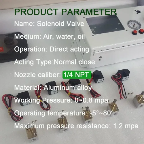 Miniatura 3 de AOPANDA 1/4inch DC 12V 2 vías normalmente cerrada válvula de aire electromagnética eléctrica, acero inoxidable